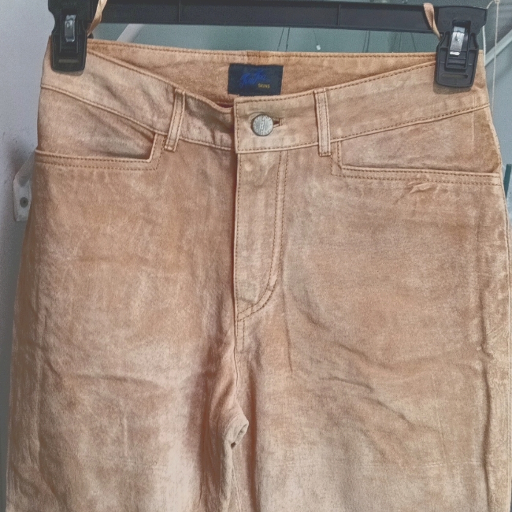 JouJou 100% Leather Jeans - One tan & one light tan.